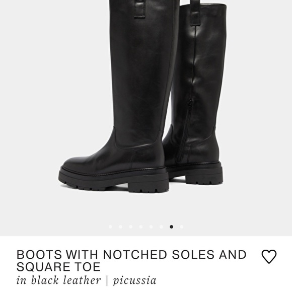 Jonak Paris Black Leather Knee High Boots - Picture 3 of 4